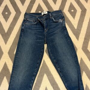 Agolde Dark Blue High-Rise Slim Jeans size 25 sophie